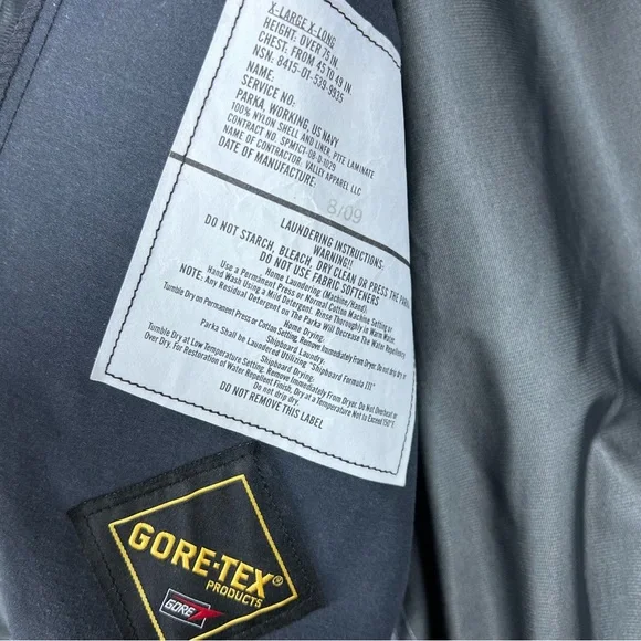 US Navy Parka Gore-Tex Jacket XL Long